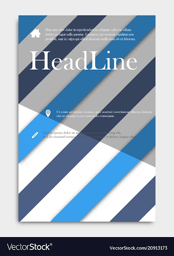 Brochure design template abstract triangles vector image