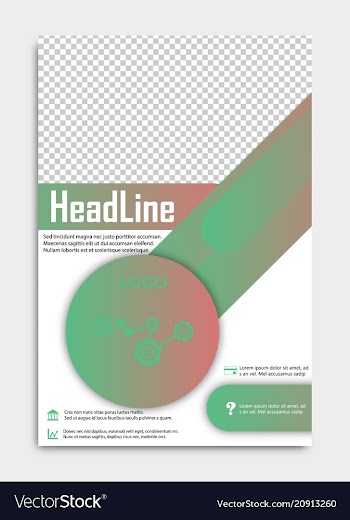 Brochure design template abstract triangles vector image