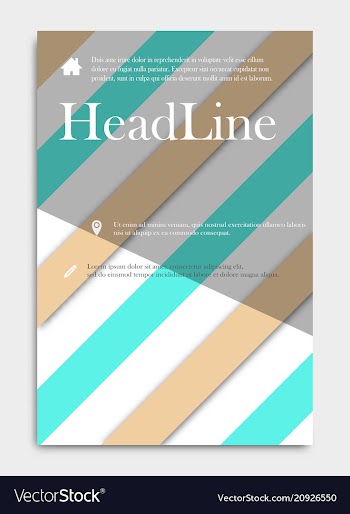 Brochure design template abstract triangles vector image