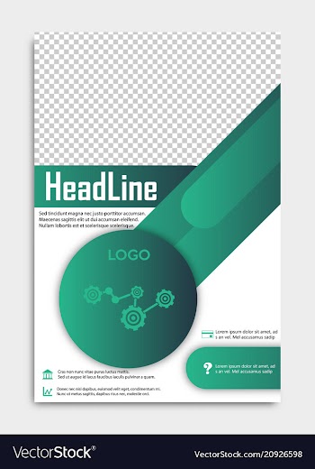 Brochure design template abstract triangles vector image