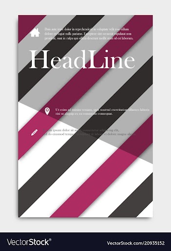 Brochure design template abstract triangles vector image