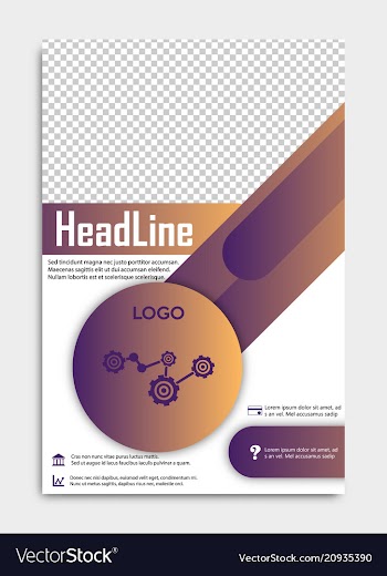Brochure design template abstract triangles vector image
