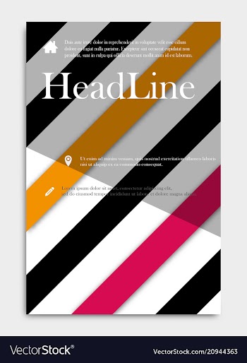Brochure design template abstract triangles vector image