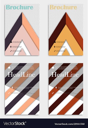 Brochure design template abstract triangles vector image