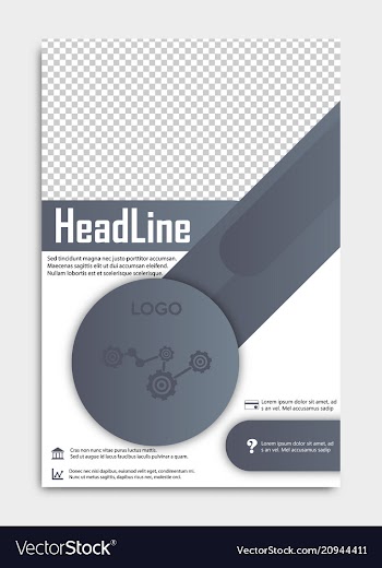Brochure design template abstract triangles vector image