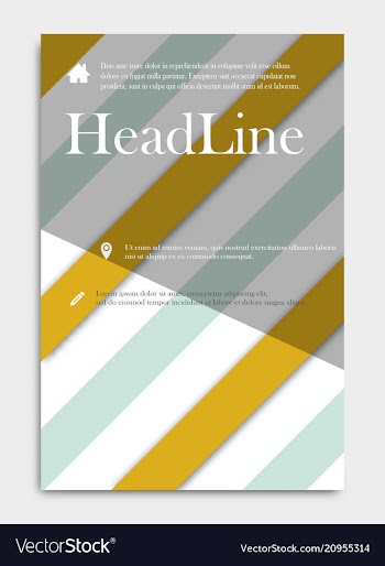 Brochure design template abstract triangles vector image