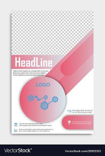 Brochure design template abstract triangles vector image