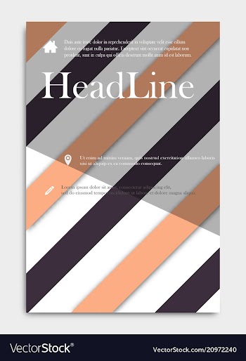 Brochure design template abstract triangles vector image