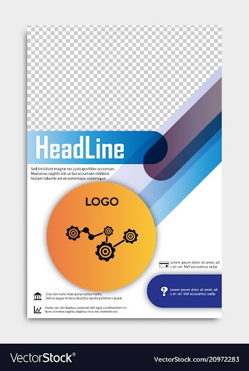 Brochure design template abstract triangles vector image