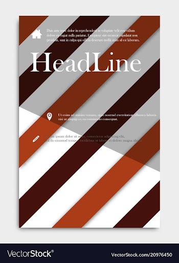 Brochure design template abstract triangles vector image