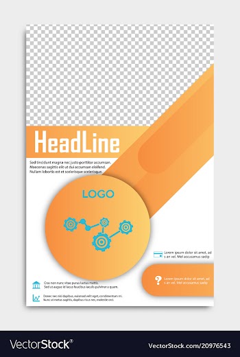 Brochure design template abstract triangles vector image