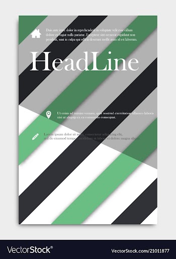 Brochure design template abstract triangles vector image