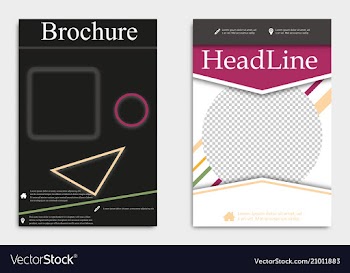 Brochure design template abstract triangles vector image
