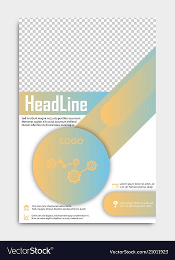 Brochure design template abstract triangles vector image
