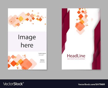 Brochure design template flyers report business vector image
