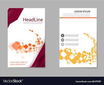 Brochure design template flyers report business vector image