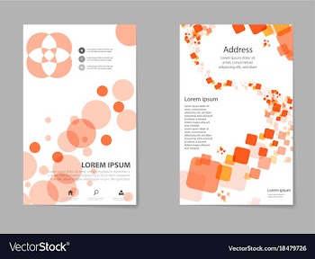 Brochure design template flyers report business vector image