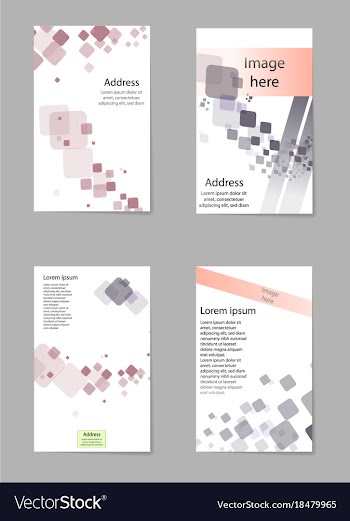 Brochure design template flyers report business vector image