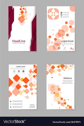 Brochure design template flyers report business vector image