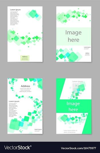 Brochure design template flyers report business vector image