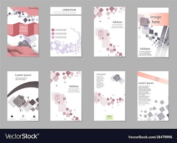 Brochure design template flyers report business vector image