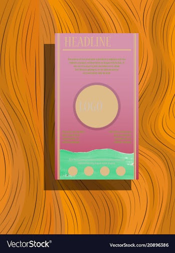 Brochure design template geometric abstract circle vector image