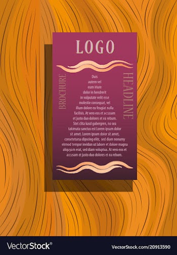 Brochure design template geometric abstract circle vector image