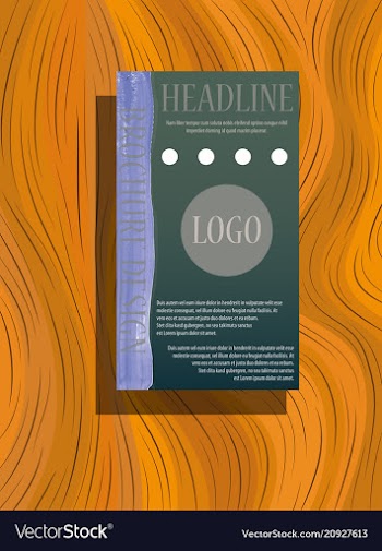 Brochure design template geometric abstract circle vector image