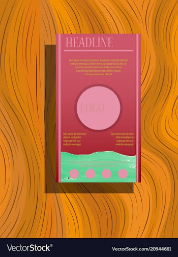 Brochure design template geometric abstract circle vector image