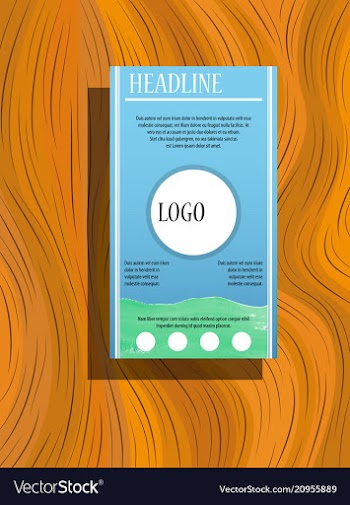 Brochure design template geometric abstract circle vector image