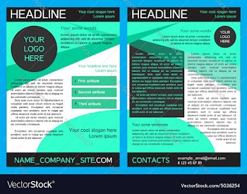 Brochure design template in eps vector image