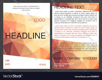 Brochure design template in eps vector image