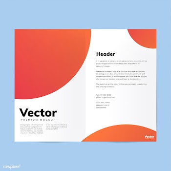 Brochure design template mockup vector | Free stock vector - 496528