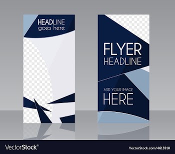  					Brochure Flyer design Layout template Blue vector image														