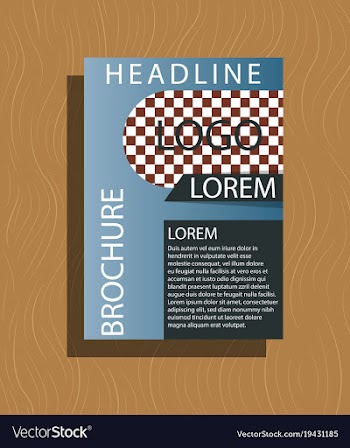 Brochure flyer design layout template size a4 vector image