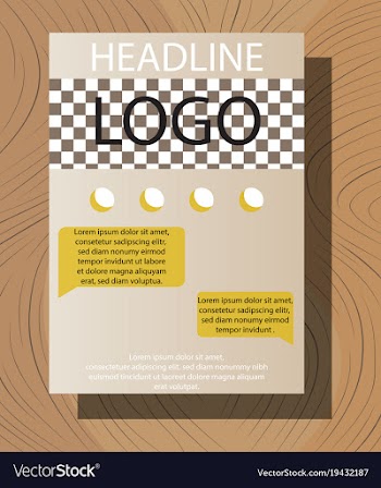 Brochure flyer design layout template size a4 vector image
