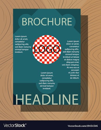 Brochure flyer design layout template size a4 vector image