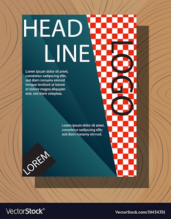 Brochure flyer design layout template size a4 vector image