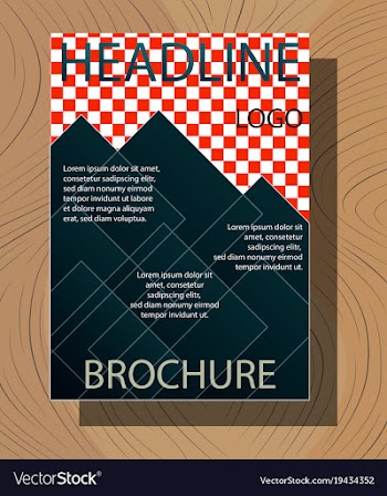 Brochure flyer design layout template size a4 vector image