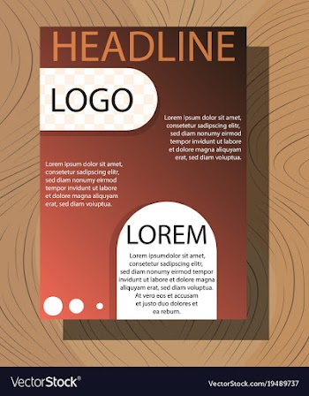 Brochure flyer design layout template size a4 vector image