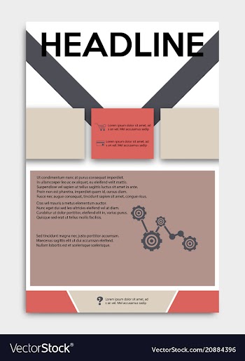 Brochure flyer design layout template size a4 vector image