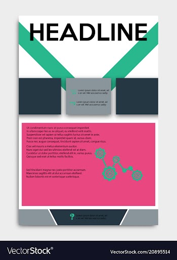 Brochure flyer design layout template size a4 vector image