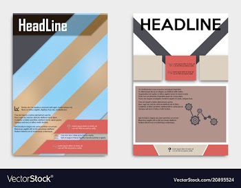 Brochure flyer design layout template size a4 vector image