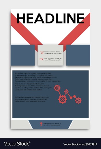 Brochure flyer design layout template size a4 vector image