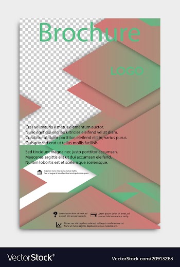 Brochure flyer design layout template size a4 vector image
