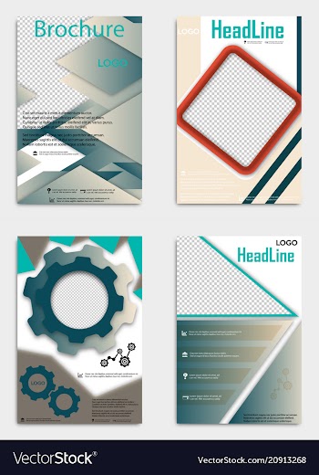 Brochure flyer design layout template size a4 vector image