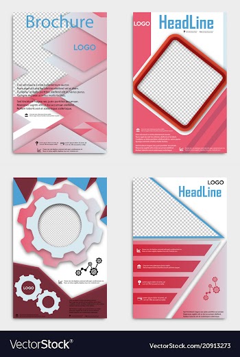 Brochure flyer design layout template size a4 vector image