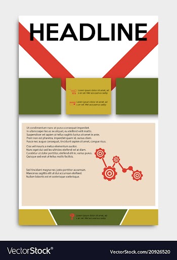Brochure flyer design layout template size a4 vector image