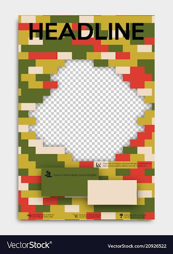 Brochure flyer design layout template size a4 vector image