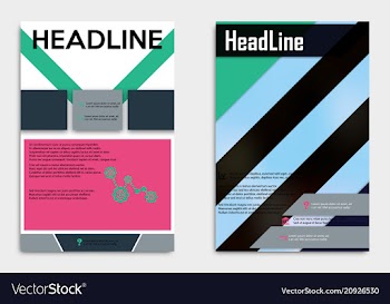 Brochure flyer design layout template size a4 vector image